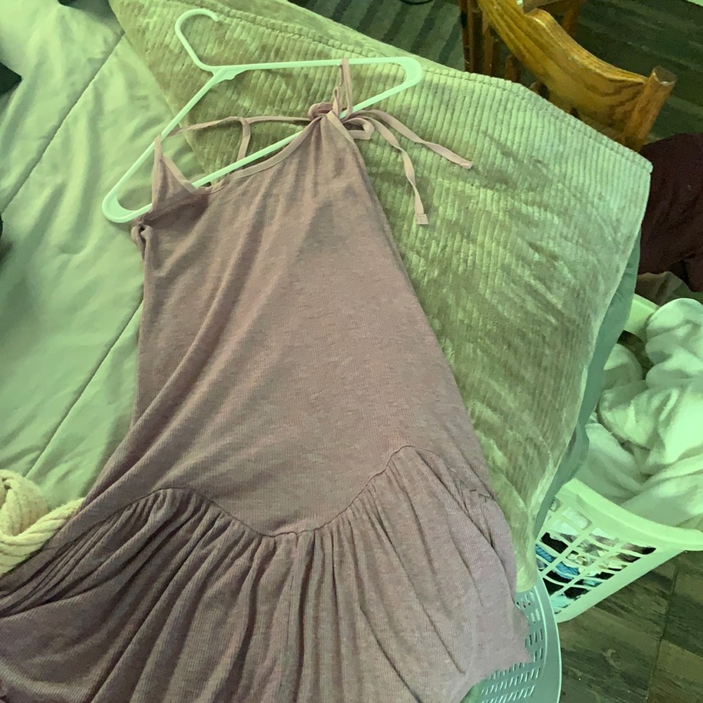 SUPER CUTE, purple flowy shortish dress.